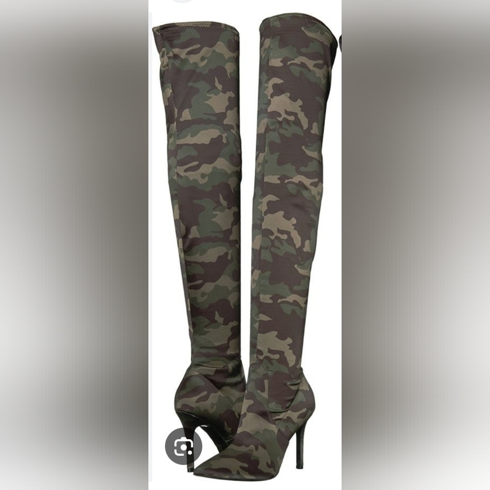 ALDO Camouflage Thigh High Boots - Picture 2 of 3